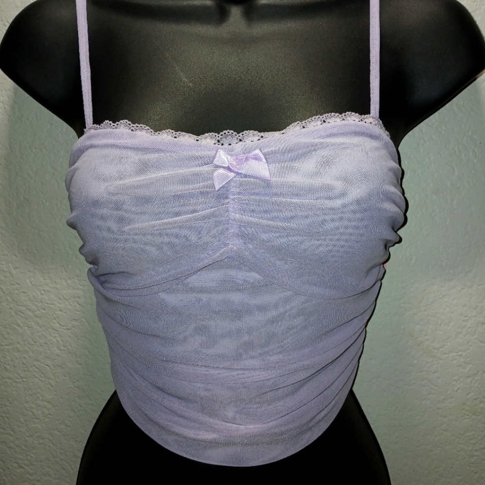 Lavender Ruched Camisole Top